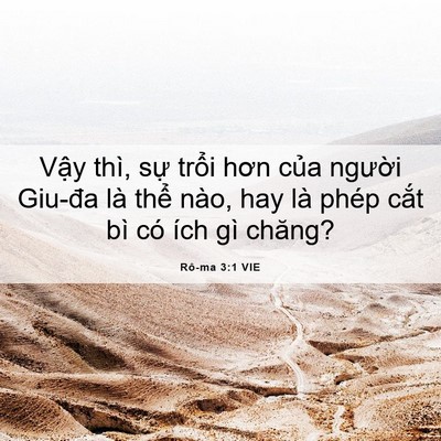Picture 06 - Rô-ma 3:1 VIE - Vậy thì, sự trổi hơn của người - Bible Verse Picture