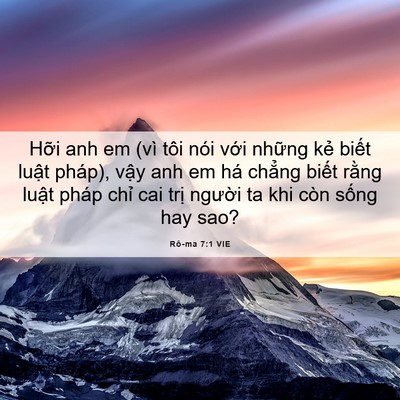Picture 06 - Rô-ma 7:1 VIE - Hỡi anh em (vì tôi nói với những kẻ - Bible Verse Picture