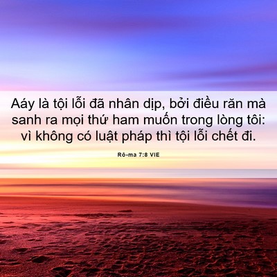 Picture 06 - Rô-ma 7:8 VIE - Aáy là tội lỗi đã nhân dịp, bởi - Bible Verse Picture