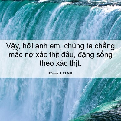 Picture 06 - Rô-ma 8:12 VIE - Vậy, hỡi anh em, chúng ta chẳng mắc nợ - Bible Verse Picture