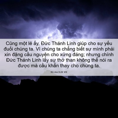 Picture 06 - Rô-ma 8:26 VIE - Cũng một lẽ ấy, Đức Thánh Linh giúp - Bible Verse Picture