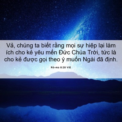 Picture 06 - Rô-ma 8:28 VIE - Vả, chúng ta biết rằng mọi sự hiệp - Bible Verse Picture