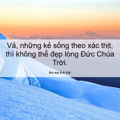 Picture 06 - Rô-ma 8:8 VIE - Vả, những kẻ sống theo xác thịt, thì - Bible Verse Picture