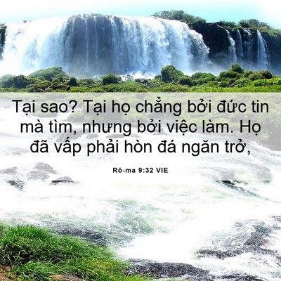Picture 06 - Rô-ma 9:32 VIE - Tại sao? Tại họ chẳng bởi đức tin - Bible Verse Picture