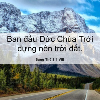 Picture 06 - Sáng Thế 1:1 VIE - Ban đầu Đức Chúa Trời dựng nên trời - Bible Verse Picture