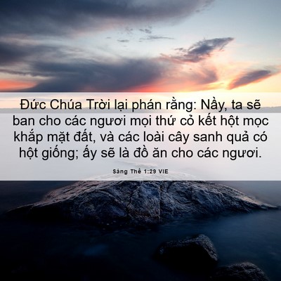 Picture 06 - Sáng Thế 1:29 VIE - Đức Chúa Trời lại phán rằng: Nầy, ta - Bible Verse Picture