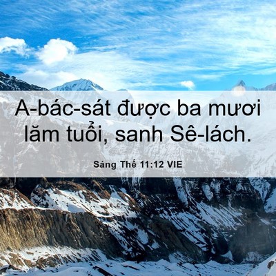 Picture 06 - Sáng Thế 11:12 VIE - A-bác-sát được ba mươi lăm tuổi, sanh - Bible Verse Picture