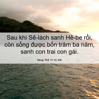Picture 06 - Sáng Thế 11:15 VIE - Sau khi Sê-lách sanh Hê-be rồi, còn sống - Bible Verse Picture