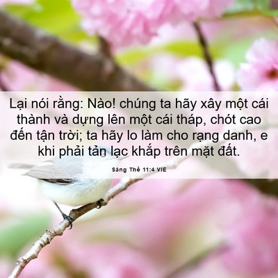Picture 06 - Sáng Thế 11:4 VIE - Lại nói rằng: Nào! chúng ta hãy xây - Bible Verse Picture