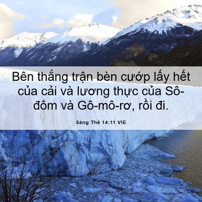 Picture 06 - Sáng Thế 14:11 VIE - Bên thắng trận bèn cướp lấy hết - Bible Verse Picture