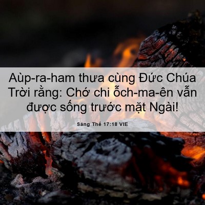 Picture 06 - Sáng Thế 17:18 VIE - Aùp-ra-ham thưa cùng Đức Chúa Trời - Bible Verse Picture