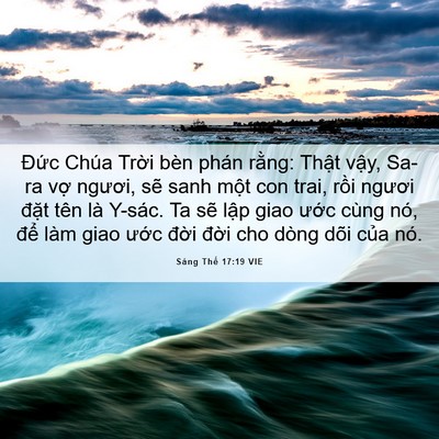 Picture 06 - Sáng Thế 17:19 VIE - Đức Chúa Trời bèn phán rằng: Thật - Bible Verse Picture