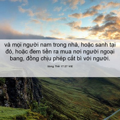 Picture 06 - Sáng Thế 17:27 VIE - và mọi người nam trong nhà, hoặc sanh - Bible Verse Picture