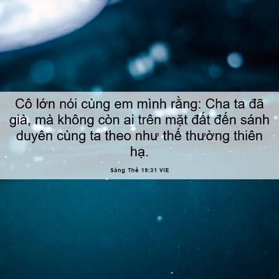 Picture 06 - Sáng Thế 19:31 VIE - Cô lớn nói cùng em mình rằng: Cha ta đã - Bible Verse Picture