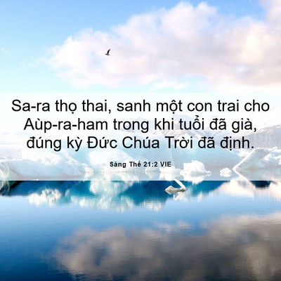 Picture 06 - Sáng Thế 21:2 VIE - Sa-ra thọ thai, sanh một con trai cho - Bible Verse Picture