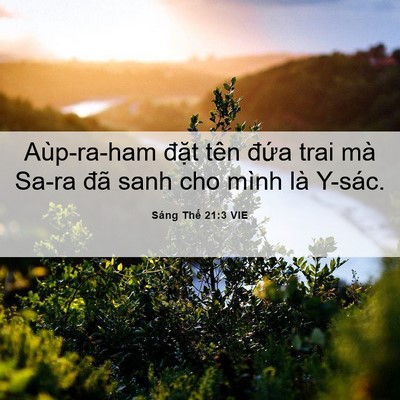 Picture 06 - Sáng Thế 21:3 VIE - Aùp-ra-ham đặt tên đứa trai mà Sa-ra - Bible Verse Picture