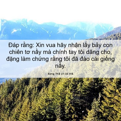 Picture 06 - Sáng Thế 21:30 VIE - Đáp rằng: Xin vua hãy nhận lấy bảy con - Bible Verse Picture