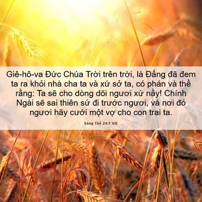 Picture 06 - Sáng Thế 24:7 VIE - Giê-hô-va Đức Chúa Trời trên trời, là - Bible Verse Picture