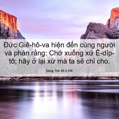 Picture 06 - Sáng Thế 26:2 VIE - Đức Giê-hô-va hiện đến cùng người - Bible Verse Picture