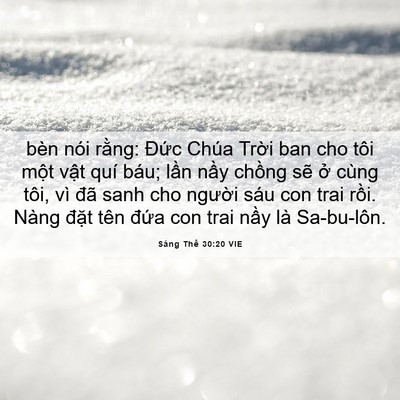 Picture 06 - Sáng Thế 30:20 VIE - bèn nói rằng: Đức Chúa Trời ban cho - Bible Verse Picture