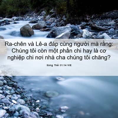 Picture 06 - Sáng Thế 31:14 VIE - Ra-chên và Lê-a đáp cùng người mà - Bible Verse Picture