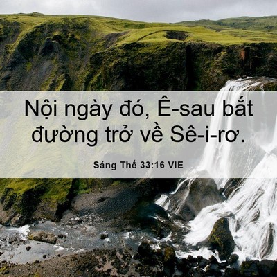 Picture 06 - Sáng Thế 33:16 VIE - Nội ngày đó, Ê-sau bắt đường trở - Bible Verse Picture