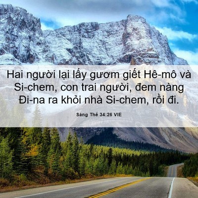 Picture 06 - Sáng Thế 34:26 VIE - Hai người lại lấy gươm giết Hê-mô - Bible Verse Picture