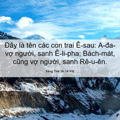 Picture 06 - Sáng Thế 36:10 VIE - Đây là tên các con trai Ê-sau: A-đa-vợ - Bible Verse Picture