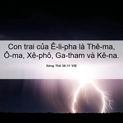 Picture 06 - Sáng Thế 36:11 VIE - Con trai của Ê-li-pha là Thê-ma, Ô-ma, - Bible Verse Picture