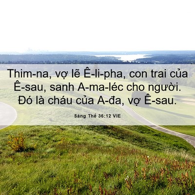 Picture 06 - Sáng Thế 36:12 VIE - Thim-na, vợ lẽ Ê-li-pha, con trai của - Bible Verse Picture