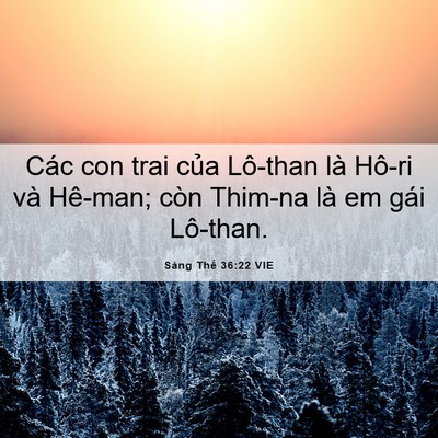 Picture 06 - Sáng Thế 36:22 VIE - Các con trai của Lô-than là Hô-ri và - Bible Verse Picture