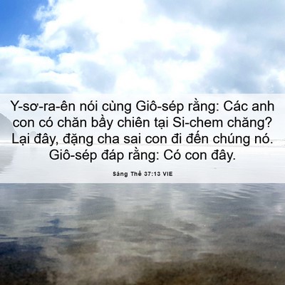 Picture 06 - Sáng Thế 37:13 VIE - Y-sơ-ra-ên nói cùng Giô-sép rằng: Các - Bible Verse Picture