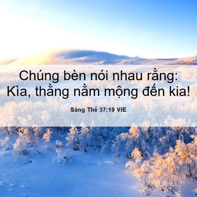 Picture 06 - Sáng Thế 37:19 VIE - Chúng bèn nói nhau rằng: Kìa, thằng nằm - Bible Verse Picture
