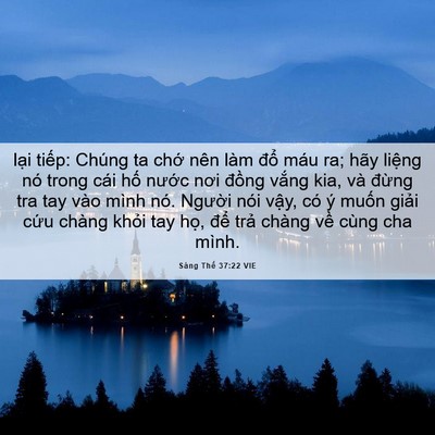 Picture 06 - Sáng Thế 37:22 VIE - lại tiếp: Chúng ta chớ nên làm đổ - Bible Verse Picture