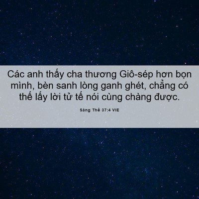 Picture 06 - Sáng Thế 37:4 VIE - Các anh thấy cha thương Giô-sép hơn bọn - Bible Verse Picture