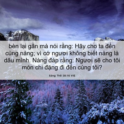 Picture 06 - Sáng Thế 38:16 VIE - bèn lại gần mà nói rằng: Hãy cho ta - Bible Verse Picture