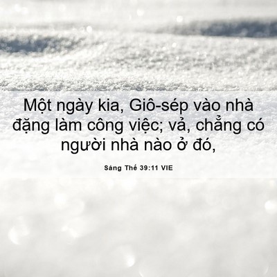 Picture 06 - Sáng Thế 39:11 VIE - Một ngày kia, Giô-sép vào nhà đặng làm - Bible Verse Picture