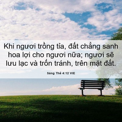 Picture 06 - Sáng Thế 4:12 VIE - Khi ngươi trồng tỉa, đất chẳng sanh - Bible Verse Picture