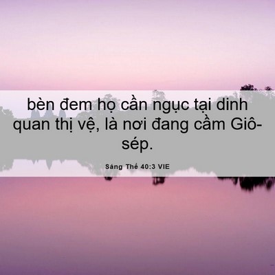 Picture 06 - Sáng Thế 40:3 VIE - bèn đem họ cần ngục tại dinh quan thị - Bible Verse Picture