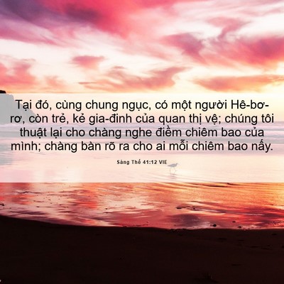 Picture 06 - Sáng Thế 41:12 VIE - Tại đó, cùng chung ngục, có một - Bible Verse Picture