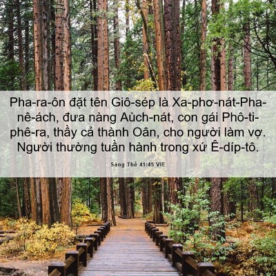 Picture 06 - Sáng Thế 41:45 VIE - Pha-ra-ôn đặt tên Giô-sép là - Bible Verse Picture