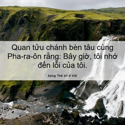Picture 06 - Sáng Thế 41:9 VIE - Quan tửu chánh bèn tâu cùng Pha-ra-ôn - Bible Verse Picture