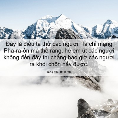 Picture 06 - Sáng Thế 42:15 VIE - Đây là điều ta thử các ngươi: Ta chỉ - Bible Verse Picture