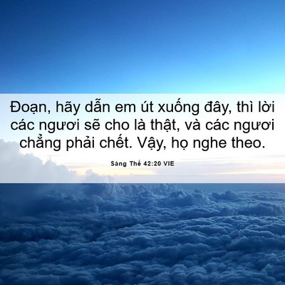 Picture 06 - Sáng Thế 42:20 VIE - Đoạn, hãy dẫn em út xuống đây, thì - Bible Verse Picture