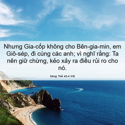 Picture 06 - Sáng Thế 42:4 VIE - Nhưng Gia-cốp không cho Bên-gia-min, em - Bible Verse Picture