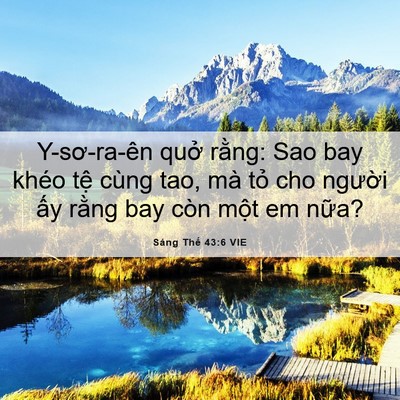 Picture 06 - Sáng Thế 43:6 VIE - Y-sơ-ra-ên quở rằng: Sao bay khéo tệ - Bible Verse Picture