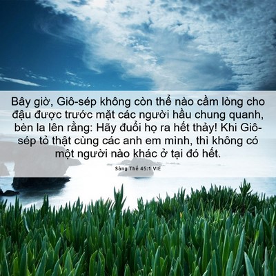 Picture 06 - Sáng Thế 45:1 VIE - Bây giờ, Giô-sép không còn thể nào - Bible Verse Picture