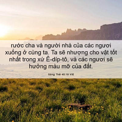 Picture 06 - Sáng Thế 45:18 VIE - rước cha và người nhà của các ngươi - Bible Verse Picture