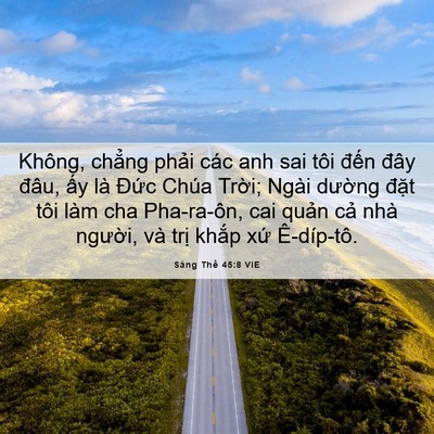 Picture 06 - Sáng Thế 45:8 VIE - Không, chẳng phải các anh sai tôi đến - Bible Verse Picture