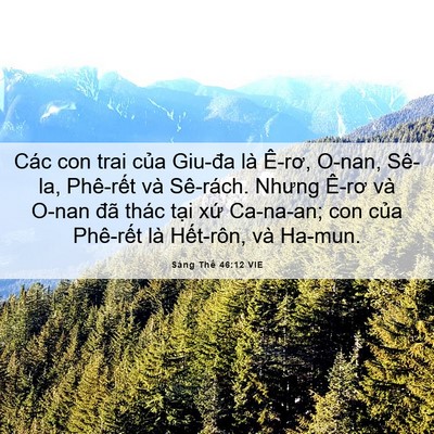 Picture 06 - Sáng Thế 46:12 VIE - Các con trai của Giu-đa là Ê-rơ, O-nan, - Bible Verse Picture
